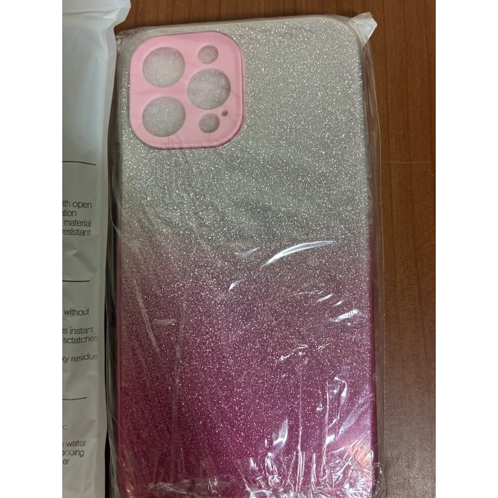 Cell Phone Case for iPhone 12 Pro Max Glitter Case Pink - Picture 6 of 8